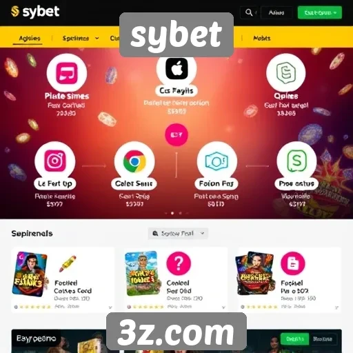Análise das funcionalidades do site de jogos sybet